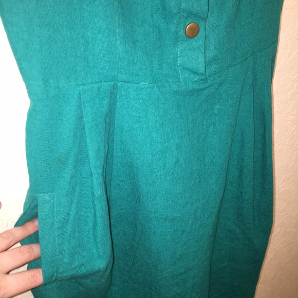 COPY - UO Cope Linen Dress in Teal - Picture 4 of 4